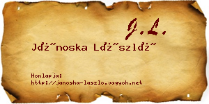 Jánoska László névjegykártya