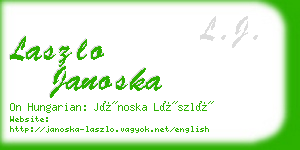 laszlo janoska business card